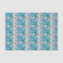Blue and Turquoise Starfish Tissue Paper