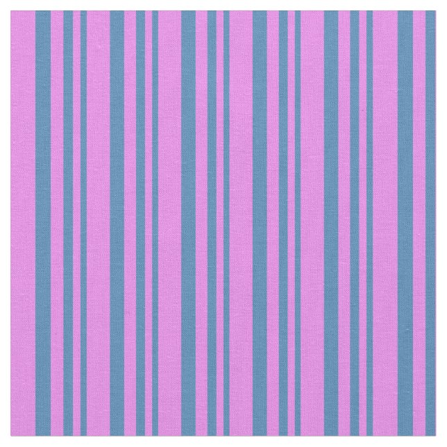 Blue and Violet Pattern of Stripes Fabric (Close Up)
