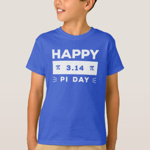Blue And White 3.14 Happy Pi Day T-Shirt