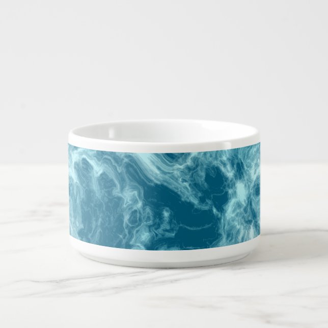 Blue and White Abstract Bowl (Center)