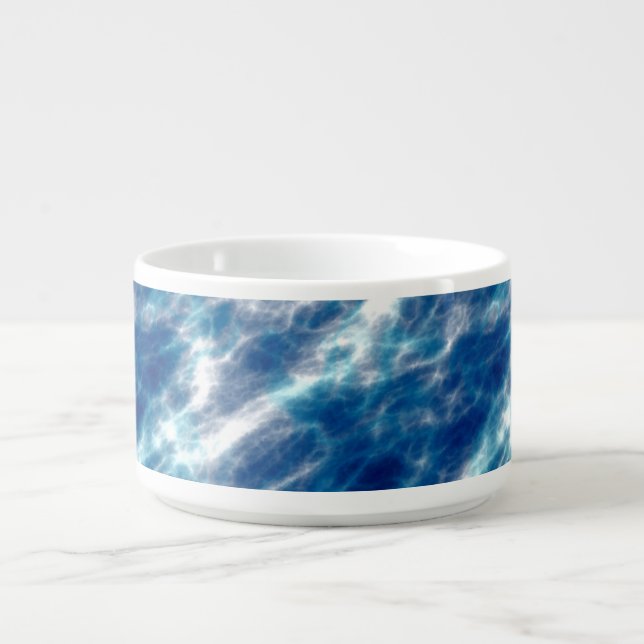 Blue and White Abstract Bowl (Center)