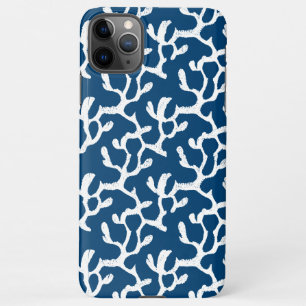 Blue And White Abstract Coral Repeating Pattern iPhone 11Pro Max Case