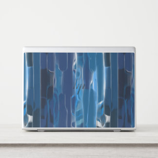 Blue and white abstract HP laptop skin