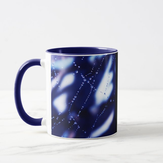 Blue and white abstract mug (Left)