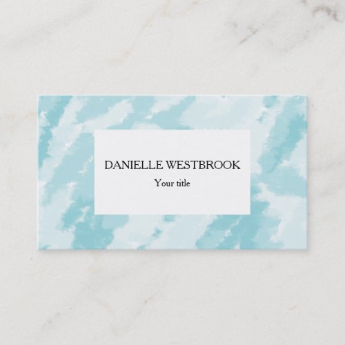 Blue and White Abstract Sky Pattern Business Card