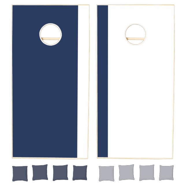 Blue and White Add Your Logo Cornhole Set (Set)