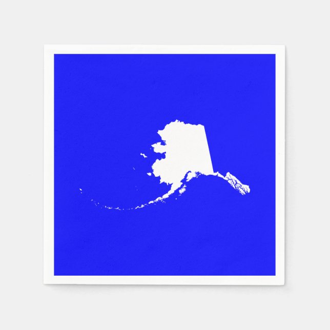 Blue and White Alaska Napkins (Front)