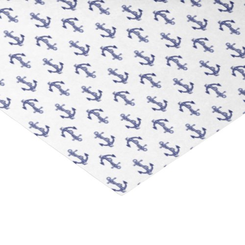 Blue and white anchor allover pattern tissue paper
