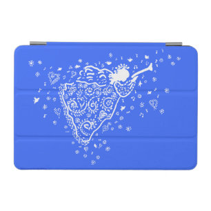 blue and White Angel iPad Smart Cover