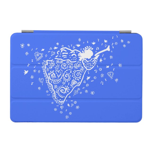 blue and White Angel iPad Smart Cover (Horizontal)