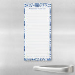 Blue And White Antique Chinoiserie Chic To-Do List Magnetic Notepad<br><div class="desc">Classic notepad / reminder / shopping list design that you can personalize with your own text including a name. The design features a vintage blue and white Chinoiserie pattern seen on antique ginger jars. These pattern elements were originally handpainted by me before being scanned into digital form and turned into...</div>