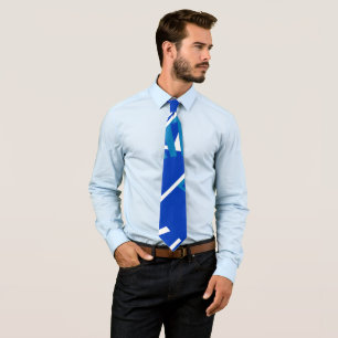 Blue and White Are We for Peace or War Neck Tie