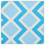 Blue and White Argyle Print Chevron Fabric
