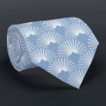 Blue and white Art Deco pattern Neck Tie<br><div class="desc">Sade of blue and white art deco seamless pattern.</div>