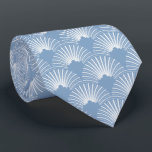 Blue and white Art Deco pattern Neck Tie<br><div class="desc">Sade of blue and white art deco seamless pattern.</div>