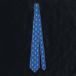 Blue and white Art Deco pattern Neck Tie<br><div class="desc">Blue and white Art Deco seamless pattern with an option to change the background color.</div>