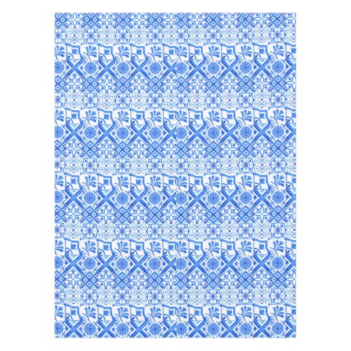 Blue and White Azulejo Spanish Azul Pattern  Tablecloth