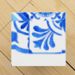 Blue and White Azulejo Spanish Azul Pattern Wine Box<br><div class="desc">Spanish tiles inspired pattern</div>