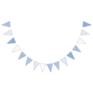 Blue and White Baby Boy Nursery Decorations Bunting Flags