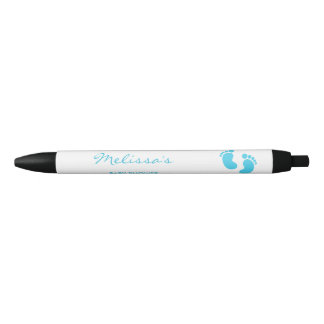 Blue And White Baby Feet Custom Baby Shower Favor Pen