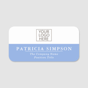 Blue and White Balance: Simplicity And Serenity Name Tag