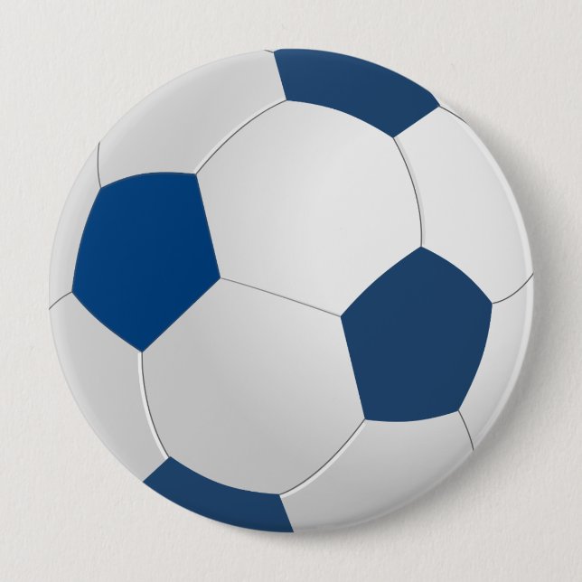 Blue  and white ball  Button (Front)