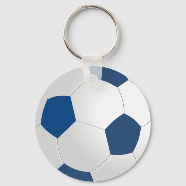 Blue  and white ball   keychain (Front)