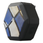 Blue and White Basketball Abstract Black Bluetooth Speaker (Left)