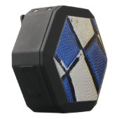 Blue and White Basketball Abstract Black Bluetooth Speaker (Right)
