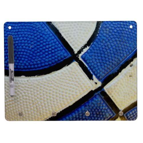 Blue and White Basketball Dry Erase Board