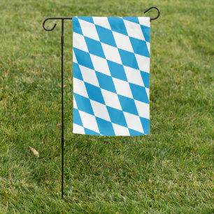 Blue and White Bavaria Diamond Flag Pattern