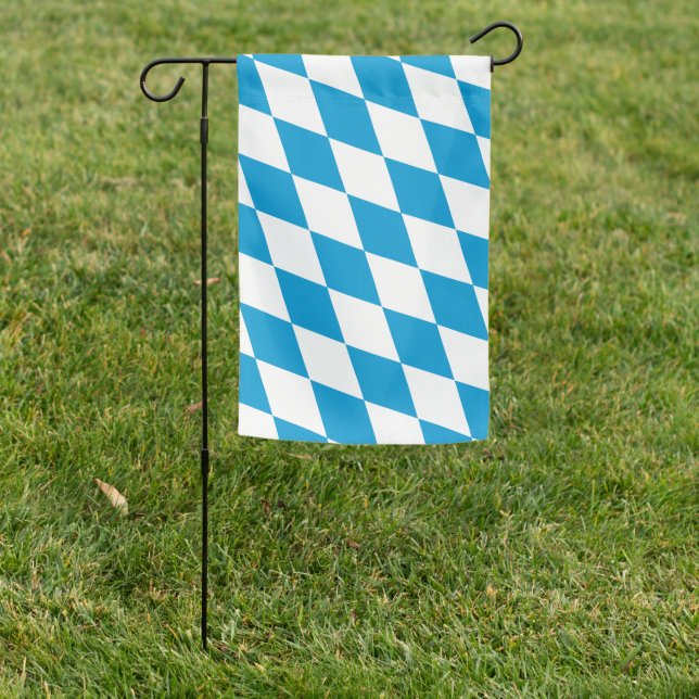 Blue and White Bavaria Diamond Flag Pattern (In SItu)
