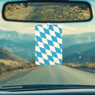 Blue and White Bavaria Diamond Flag Pattern Air Freshener