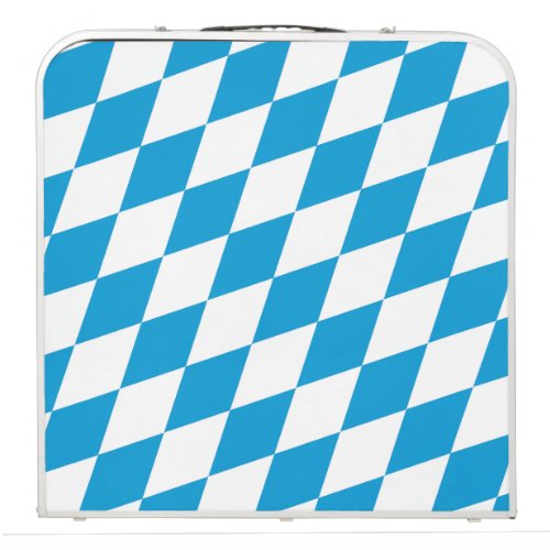 Blue and White Bavaria Diamond Flag Pattern Beer Pong Table