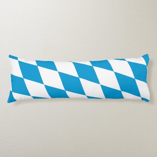 Blue and White Bavaria Diamond Flag Pattern Body Pillow