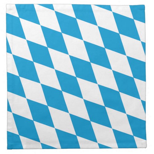 Blue and White Bavaria Diamond Flag Pattern Cloth Napkin