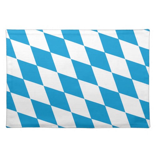 Blue and White Bavaria Diamond Flag Pattern Cloth Placemat