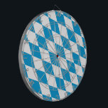 Blue and White Bavaria Diamond Flag Pattern Dart Board<br><div class="desc">Elegant,  stylish and sophisticated Bavarian flag rhombus pattern in blue and white color. Modern and trendy gift,  perfect for the diamond-lozenge pattern lover in your life.</div>
