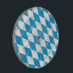 Blue and White Bavaria Diamond Flag Pattern Dart Board<br><div class="desc">Elegant, stylish and sophisticated Bavarian flag rhombus pattern in blue and white color. Modern and trendy gift, perfect for the diamond-lozenge pattern lover in your life.</div>