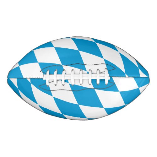 Blue and White Bavaria Diamond Flag Pattern Football