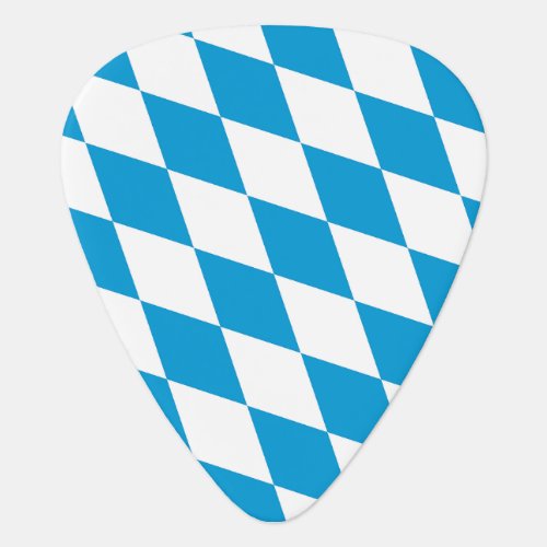 Blue and White Bavaria Diamond Flag Pattern Guitar Pick