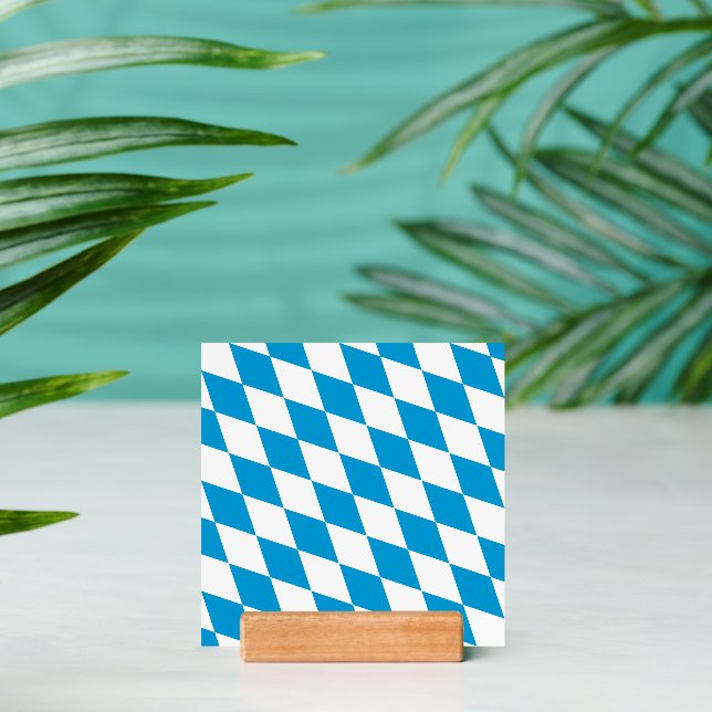 Blue and White Bavaria Diamond Flag Pattern Holder (Insitu 2)