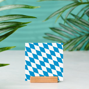 Blue and White Bavaria Diamond Flag Pattern Holder