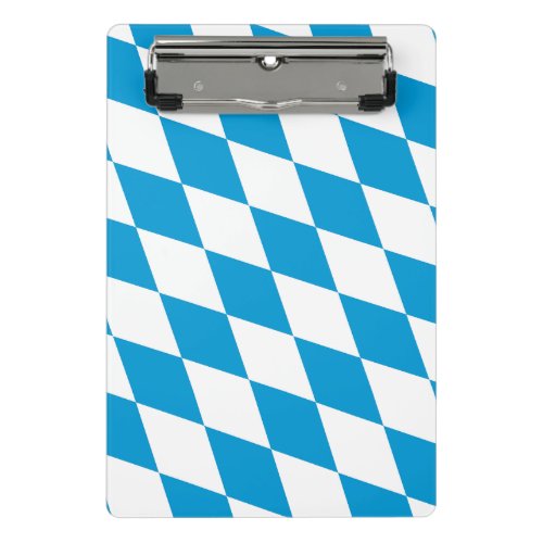 Blue and White Bavaria Diamond Flag Pattern Mini Clipboard