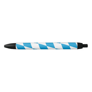 Blue and White Bavaria Diamond Flag Pattern Pen