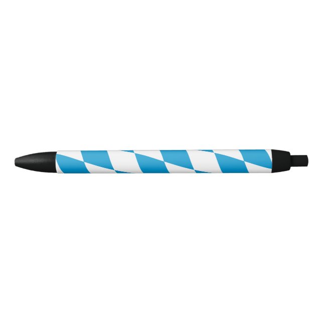 Blue and White Bavaria Diamond Flag Pattern Pen (Front)