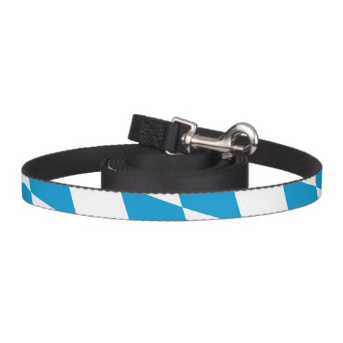 Blue and White Bavaria Diamond Flag Pattern Pet Leash