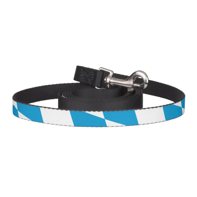 Blue and White Bavaria Diamond Flag Pattern Pet Leash (Hook)