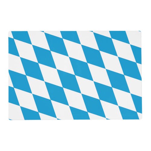 Blue and White Bavaria Diamond Flag Pattern Placemat