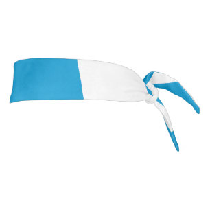Blue and White Bavaria Diamond Flag Pattern Tie Headband